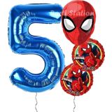 Parti Station Spiderman Örümcek Adam Konsept 5 Yaş Doğum Günü Balon Set Spiderman Parti Balonları Spiderman Tema