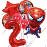 Parti Station Spiderman Örümcek Adam Konsept 6 Yaş Balon Set Spiderman Örümcek Adam Konsept Doğum Günü Set