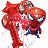 Parti Station Spiderman Örümcek Adam Konsept Yaş Balon Konsept Doğum Günü Set Yaş Balon Set - Çok Renkli - 1