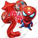 Parti Station Spiderman Örümcek Adam Konsept Yaş Balon Konsept Doğum Günü Set Yaş Balon Set - Çok Renkli - 2