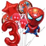 Parti Station Spiderman Örümcek Adam Konsept Yaş Balon Konsept Doğum Günü Set Yaş Balon Set - Çok Renkli - 3