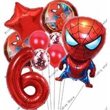 Parti Station Spiderman Örümcek Adam Konsept Yaş Balon Konsept Doğum Günü Set Yaş Balon Set - Çok Renkli - 6