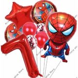 Parti Station Spiderman Örümcek Adam Konsept Yaş Balon Konsept Doğum Günü Set Yaş Balon Set - Çok Renkli - 7