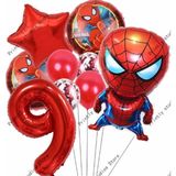 Parti Station Spiderman Örümcek Adam Konsept Yaş Balon Konsept Doğum Günü Set Yaş Balon Set - Çok Renkli - 9