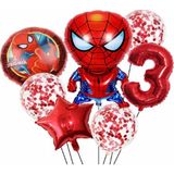Parti Station Spiderman Örümcek Adam Rakam Konsept Yaş Balon Doğum Günü Set Yaş Balon Set - Çok Renkli - 3