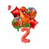 Parti Station T-Rex Dinozor Temalı 2 Yaş Balon Seti Doğum Günü Dekorasyonu PSKDINAZORBS