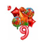 Parti Station T-Rex Dinozor Temalı 9 Yaş Balon Seti Doğum Günü Dekorasyonu PSKDINAZORBS