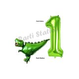 Parti Station T-Rex Dinozor Yeşil 1 Yaş Balon Set PSDİNOZOR-1