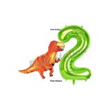 Parti Station T-Rex Dinozor Yeşil 2 Yaş Balon Set PSDİNOZOR-2