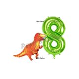 Parti Station T-Rex Dinozor Yeşil 8 Yaş Balon Set PSDİNOZOR-2