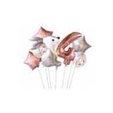 Parti Station Tavşan Yıldızlı 4 Yaş Doğum Günü Balon Set PSTAVSANYAS