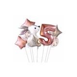 Parti Station Tavşan Yıldızlı 5 Yaş Doğum Günü Balon Set PSTAVSANYAS