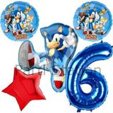 Parti Station Tilki Sonic 6 Yaş Balon Set Tilki Sonic Boom Konsept Doğum Günü Balon Set