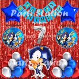 Parti Station Tilki Sonic Balon Set 7 Yaş Tilki Sonic Konsept Doğum Günü Parti Gümüş Renk Rakam Balon Set