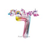 Parti Station Unicorn Gökkuşağı 7 Yaş Doğum Günü Balon Set PS-UNI-R