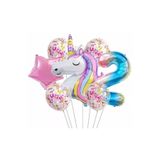 Parti Station Unicorn Gökkuşağı Folyo 2 Yaş Doğum Günü Balon Set PSUNİCORN1BS