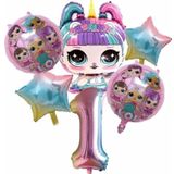 Parti Station Unicorn Lol Bebek Konsept 1 Yaş Balon Doğum Günü Set Yaş Balon Set