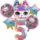 Parti Station Unicorn Lol Bebek Konsept 5 Yaş Balon Doğum Günü Set Yaş Balon Set