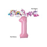 Parti Station Unicorn Pembe 1 Yaş Doğum Günü Balon Set PS-UNI-P1