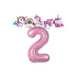 Parti Station Unicorn Pembe 2 Yaş Doğum Günü Balon Set PS-UNI-P1