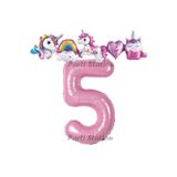 Parti Station Unicorn Pembe 5 Yaş Doğum Günü Balon Set PS-UNI-P1