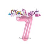 Parti Station Unicorn Pembe 7 Yaş Doğum Günü Balon Set PS-UNI-P1