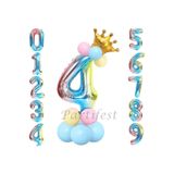 Parti Station Unicorn Temalı 4 Yaş Karşılama Balon Seti Doğum Günü Dekorasyonu PSKARSILAMABS
