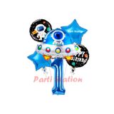 Parti Station Uzay Aracı Roket Konsept 1 Yaş Doğum Günü Balon Set PSUZYGALAKSİ-3