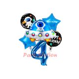 Parti Station Uzay Aracı Roket Konsept 4 Yaş Doğum Günü Balon Set PSUZYGALAKSİ-3