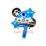 Parti Station Uzay Aracı Roket Konsept 7 Yaş Doğum Günü Balon Set PSUZYGALAKSİ-3