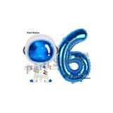 Parti Station Uzay Astronot Lacivert 6 Yaş Doğum Günü Balon Set PSUZAY-1