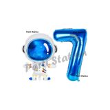 Parti Station Uzay Astronot Lacivert 7 Yaş Doğum Günü Balon Set PSUZAY-1