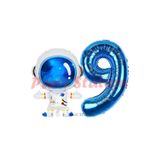 Parti Station Uzay Astronot Lacivert 9 Yaş Doğum Günü Balon Set PSUZAY-1