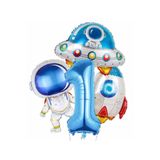 Parti Station Uzay Astronot Roket 1 Yaş Doğum Günü Balon Set PSURABS