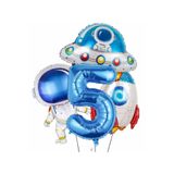 Parti Station Uzay Astronot Roket 5 Yaş Doğum Günü Balon Set PSURABS