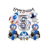 Parti Station Uzay Galaksi Astronot 5 Yaş Doğum Günü Balon Set PSUZAY