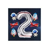 Parti Station Uzay Gümüş 2 Yaş Doğum Günü Galaksi Balon Set PS-UZAY-G