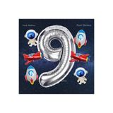 Parti Station Uzay Gümüş 9 Yaş Doğum Günü Galaksi Balon Set PS-UZAY-G