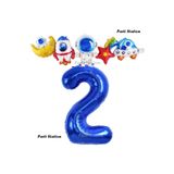 Parti Station Uzay Lacivert 2 Yaş Doğum Günü Galaksi Balon Set PS-UZAY-L