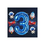 Parti Station Uzay Lacivert 3 Yaş Doğum Günü Balon Set PS-UZAY-X