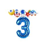 Parti Station Uzay Lacivert 3 Yaş Doğum Günü Galaksi Balon Set PS-UZAY-L