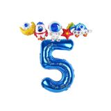 Parti Station Uzay Lacivert 5 Yaş Doğum Günü Galaksi Balon Set PS-UZAY-L