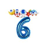 Parti Station Uzay Lacivert 6 Yaş Doğum Günü Galaksi Balon Set PS-UZAY-L