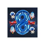 Parti Station Uzay Lacivert 8 Yaş Doğum Günü Balon Set PS-UZAY-X