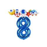 Parti Station Uzay Lacivert 8 Yaş Doğum Günü Galaksi Balon Set PS-UZAY-L