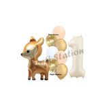 Parti Station Woodland Geyik Krem 1 Yaş Balon Set PSCEYL-2