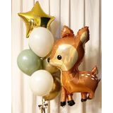 Parti Station Woodland Konsept Geyik Balon Set Sevimli Ceylan Balon Buketi Doğum Günü Balon Set