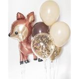 Parti Station Woodland Konsept Geyik Balon Set Sevimli Geyik Balon Buketi Doğum Günü Balon Set