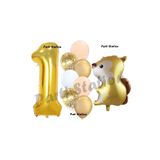 Parti Station Woodland Sincap Gold 1 Yaş Doğum Günü Balon Set PSSNCAP-1