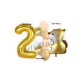 Parti Station Woodland Sincap Gold 2 Yaş Doğum Günü Balon Set PSSNCAP-1